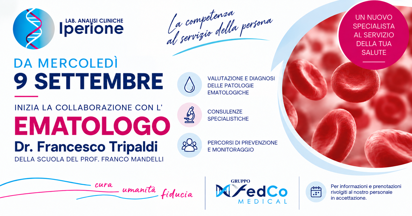 Arriva l’Ematologo al Laboratorio Iperione